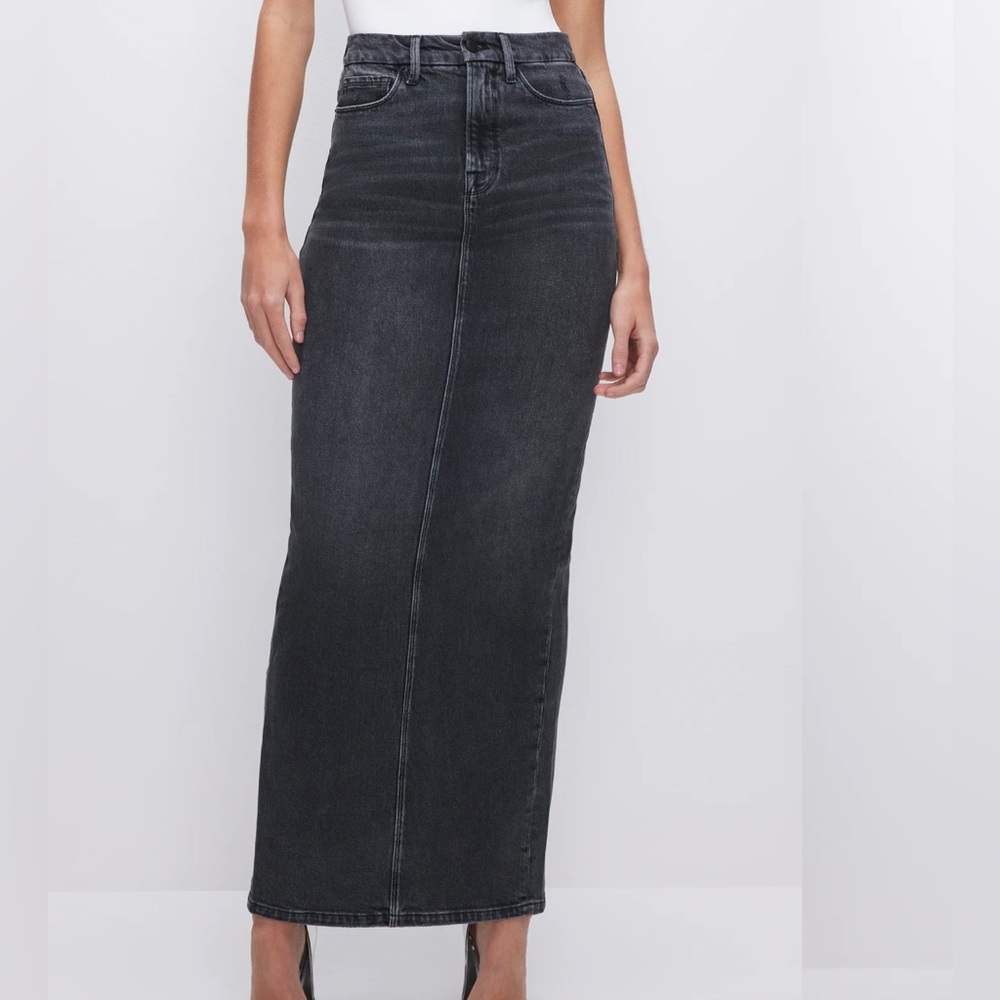DENIM TUBE MAXI SKIRT- GOOD AMERICAN